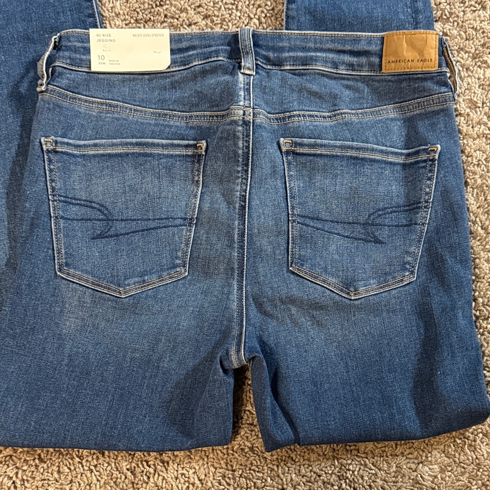 American Eagle Outfitters Women's Dark Blue Skinny Jeans - Picture 6 of 7